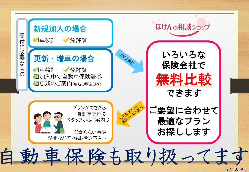 自動車保険そのまま更新されていませんか ほけんの相談ショップ サンエー西原シティ店 無料保険相談 保険見直し 公式 Lifesalon